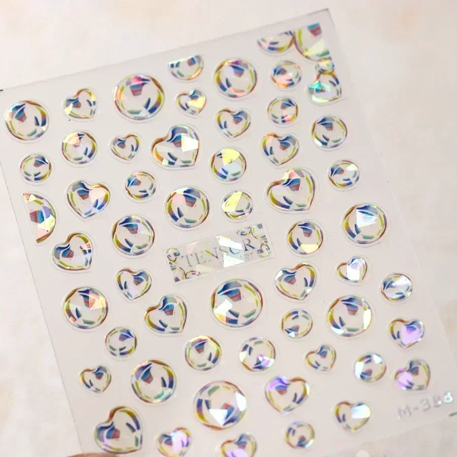Shiny Gold Shell Starfish Conch Whale Sea Star Scallop Coral 5D Bowknot Adhesive Nail Art Sticker Summer Beach Manicure Decal