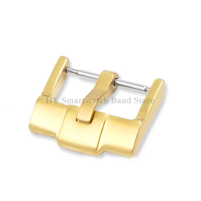 18mm 20mm 24mm Stainless Steel Watch Buckle for Silicone Strap Clasp Metal Pin Clasp Brushed Silver Black Gold Watch Accessories