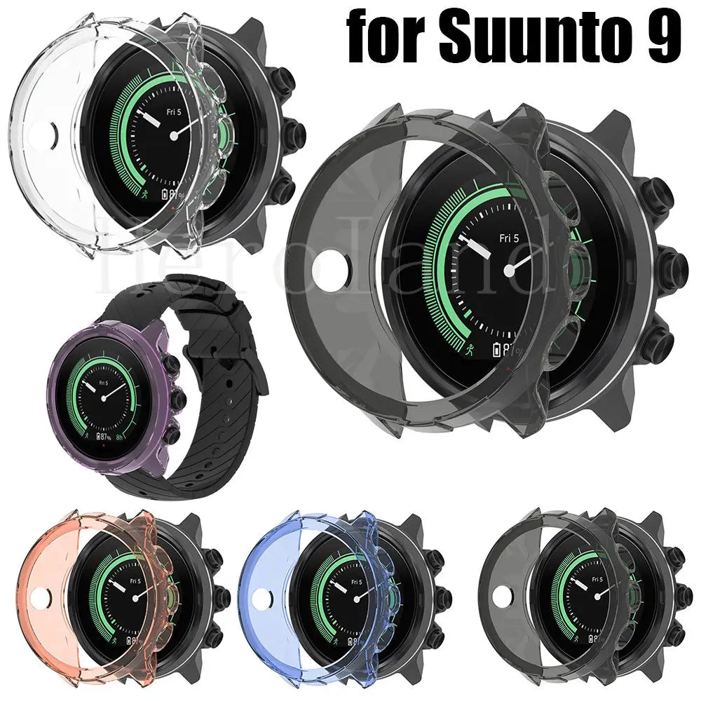 Protective Case Cover Shell For Suunto 9 / 9 Baro / Spartan Sport Wrist Hr Baro Clear TPU Cases Smart  Accessories Frame Bumper