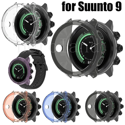 Protective Case Cover Shell For Suunto 9 / 9 Baro / Spartan Sport Wrist Hr Baro Clear TPU Cases Smart  Accessories Frame Bumper