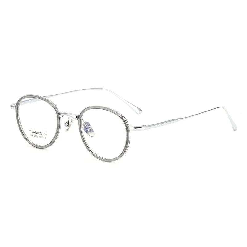 Lzabella New TR90 Pure Titanium Glasses Frame 44 Inner Ring Sesign Small Oval Small Frame Glasses Frame for Men and Women 8052