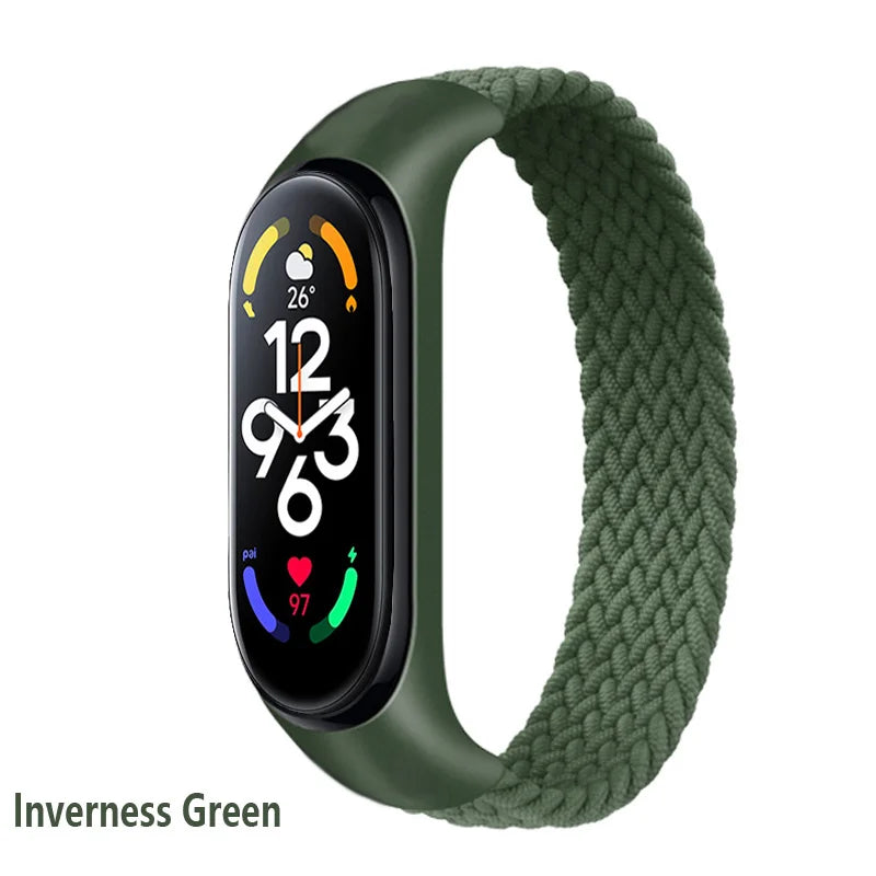 Bracelet for Xiaomi Mi band 6 7 Strap Nylon Braided SOLO LOOP pulseira bracelet Miband5 Wristband belt Mi band 5 4 3 6 correa