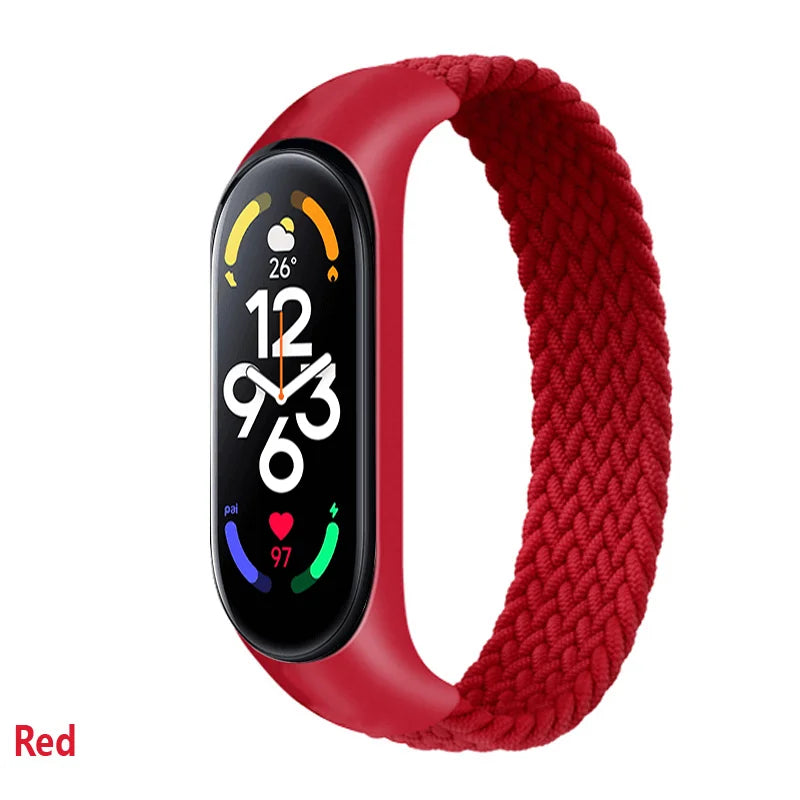 Bracelet for Xiaomi Mi band 6 7 Strap Nylon Braided SOLO LOOP pulseira bracelet Miband5 Wristband belt Mi band 5 4 3 6 correa