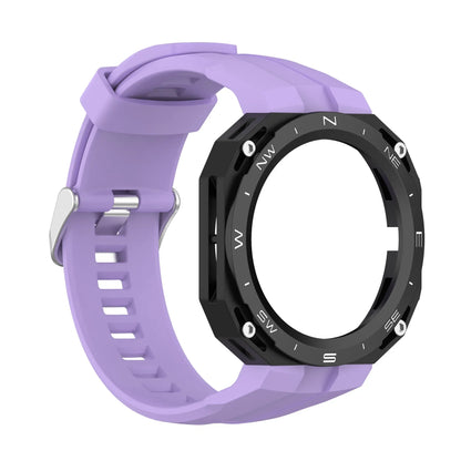 Silicone Compass Pattern Case+Strap for Huawei Watch GT Cyber Watch Bracelet Replacement Accessories Integrated Modification Kit