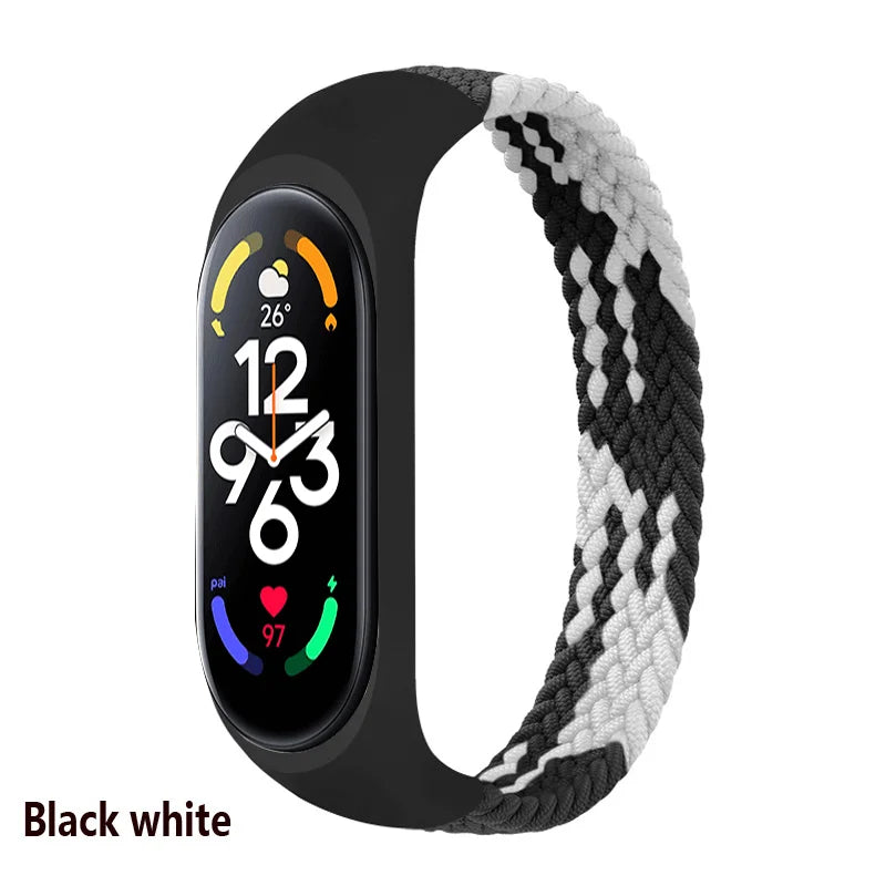 Bracelet for Xiaomi Mi band 6 7 Strap Nylon Braided SOLO LOOP pulseira bracelet Miband5 Wristband belt Mi band 5 4 3 6 correa