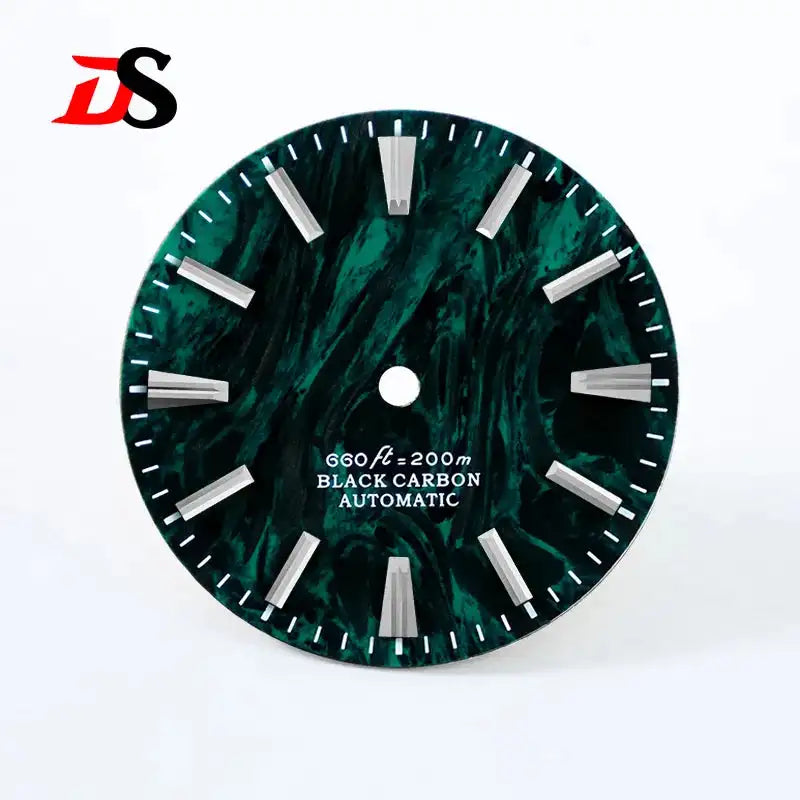NH35 Dial 28.5mm Lava Carbon Fiber Dial GS MOD NH35 NH38 Movement No Lume Custom logo SKX007 Watch Modified Accessories
