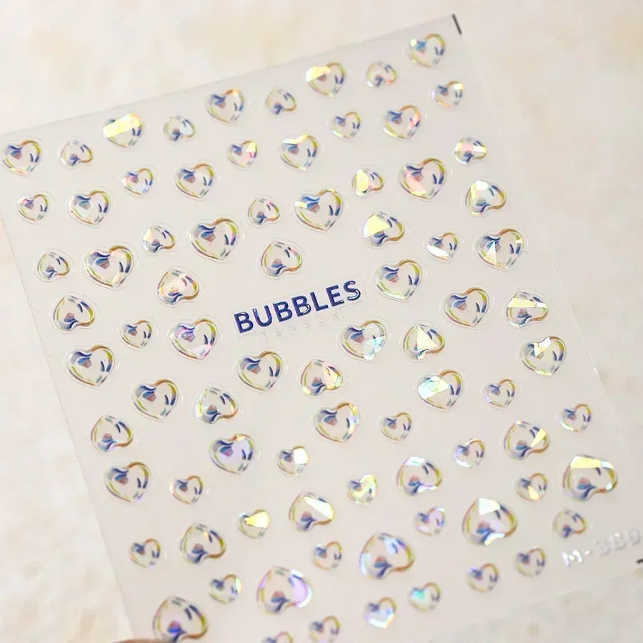 Shiny Gold Shell Starfish Conch Whale Sea Star Scallop Coral 5D Bowknot Adhesive Nail Art Sticker Summer Beach Manicure Decal