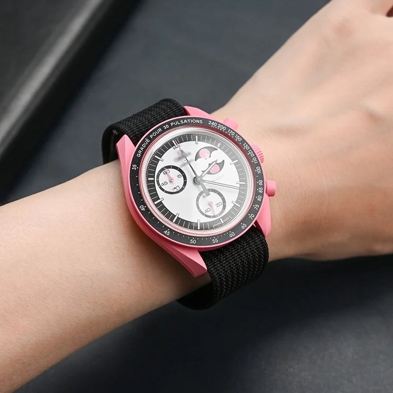 20MM UNIVERSAL SINGLE PASS NYLON STRAP FOR OMEGA MOONSWATCH PLANETS - SOFT COMFORTABLE NO SCRATCH UPGRADE BAND