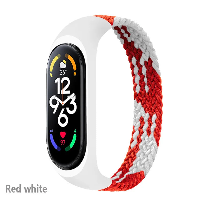 Bracelet for Xiaomi Mi band 6 7 Strap Nylon Braided SOLO LOOP pulseira bracelet Miband5 Wristband belt Mi band 5 4 3 6 correa