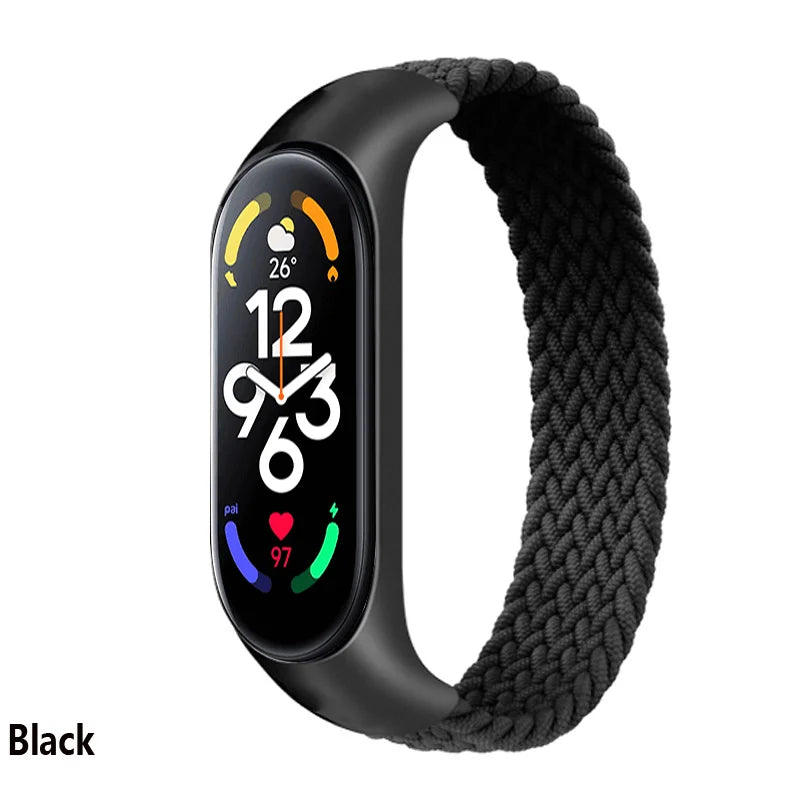 Bracelet for Xiaomi Mi band 6 7 Strap Nylon Braided SOLO LOOP pulseira bracelet Miband5 Wristband belt Mi band 5 4 3 6 correa