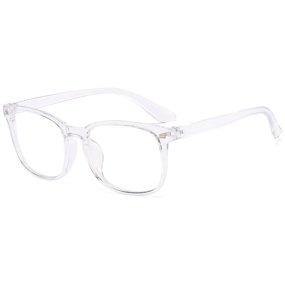 1/2 Pairs Unisex Vintage Eyewea Square Frame Anti Blue Light Eyeglasses Black Clear Computer Glasses