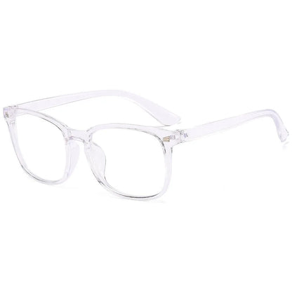 1/2 Pairs Unisex Vintage Eyewea Square Frame Anti Blue Light Eyeglasses Black Clear Computer Glasses