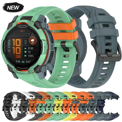 Official Soft Silicone Strap For Garmin Instinct 3 Amoled 50mm 45mm Bracelet Replace Wristband Garmin Instinct 3 Solar 45mm 50mm