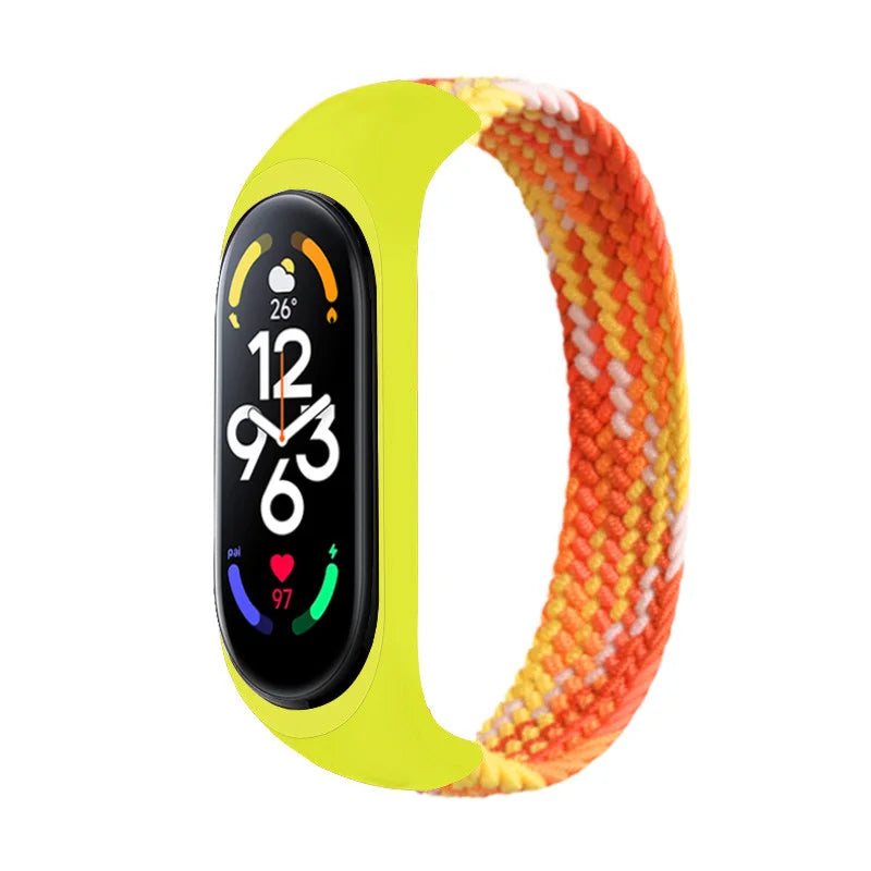 Bracelet for Xiaomi Mi band 6 7 Strap Nylon Braided SOLO LOOP pulseira bracelet Miband5 Wristband belt Mi band 5 4 3 6 correa