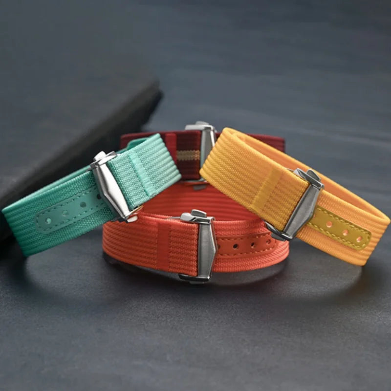 20MM UNIVERSAL SINGLE PASS NYLON STRAP FOR OMEGA MOONSWATCH PLANETS - SOFT COMFORTABLE NO SCRATCH UPGRADE BAND