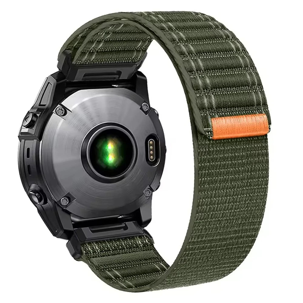 22 26mm QuickFit Nylon Sports Strap For Garmin Quatix 8/Enduro 3/Epix Gen2/Instinct 3/Fenix8 Pro E 5 6 7 7X Breathable Watchband