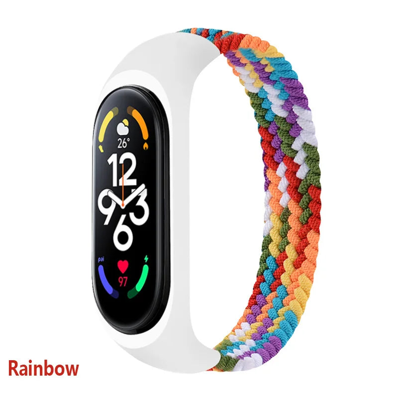 Bracelet for Xiaomi Mi band 6 7 Strap Nylon Braided SOLO LOOP pulseira bracelet Miband5 Wristband belt Mi band 5 4 3 6 correa