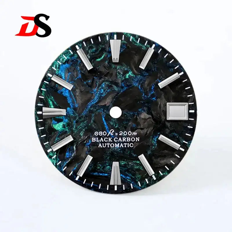 NH35 Dial 28.5mm Lava Carbon Fiber Dial GS MOD NH35 NH38 Movement No Lume Custom logo SKX007 Watch Modified Accessories