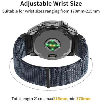 22 26mm QuickFit Nylon Sports Strap For Garmin Quatix 8/Enduro 3/Epix Gen2/Instinct 3/Fenix8 Pro E 5 6 7 7X Breathable Watchband