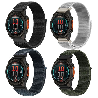 22 26mm QuickFit Nylon Sports Strap For Garmin Quatix 8/Enduro 3/Epix Gen2/Instinct 3/Fenix8 Pro E 5 6 7 7X Breathable Watchband