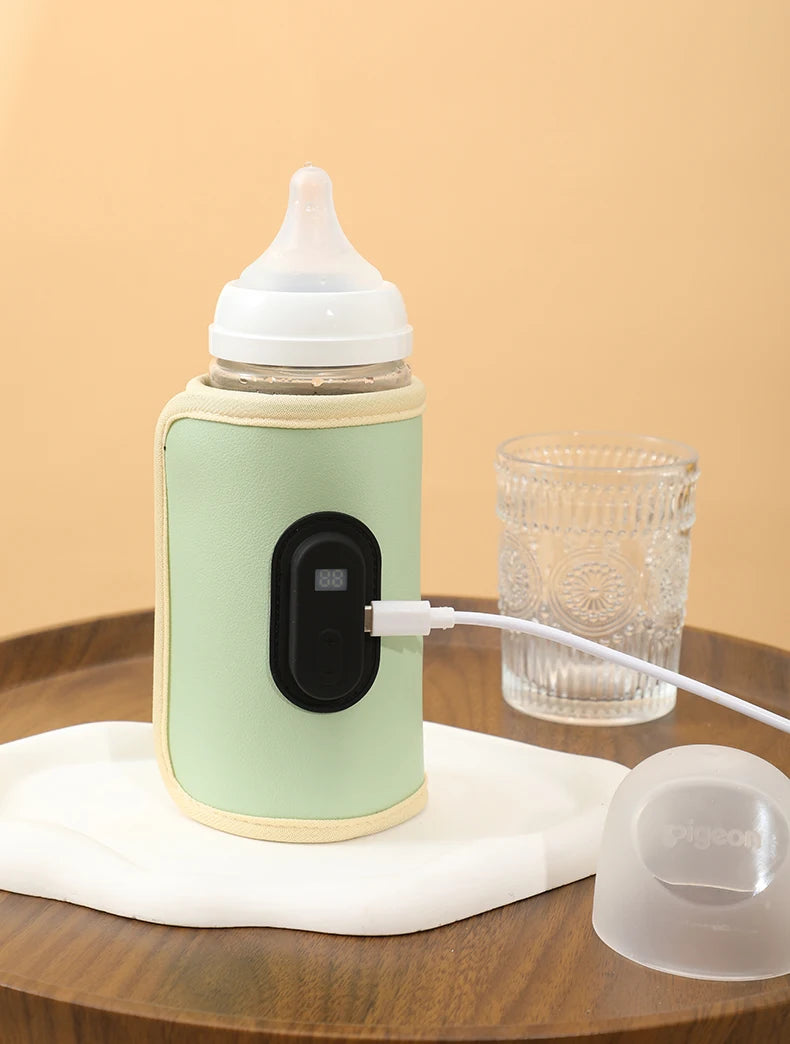 USB Charging Feeding Bottle Heater Heating Sleeve Milk Warmer 5 Temperature Adjust Insulated Breastmilk Warm Bag