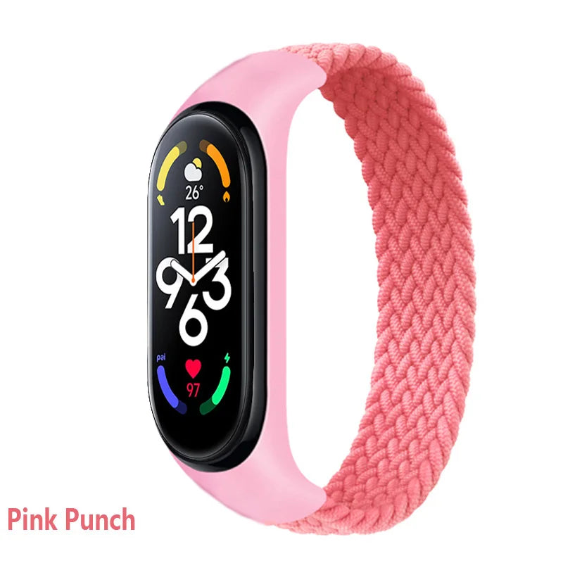 Bracelet for Xiaomi Mi band 6 7 Strap Nylon Braided SOLO LOOP pulseira bracelet Miband5 Wristband belt Mi band 5 4 3 6 correa