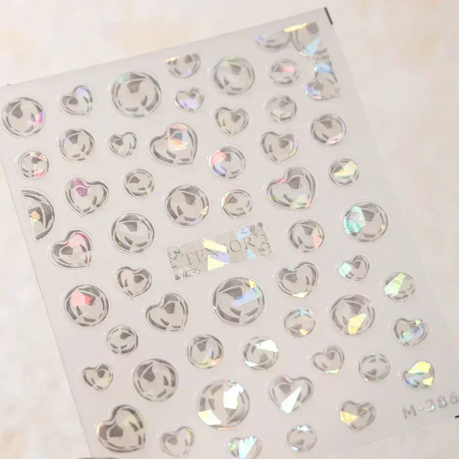 Shiny Gold Shell Starfish Conch Whale Sea Star Scallop Coral 5D Bowknot Adhesive Nail Art Sticker Summer Beach Manicure Decal