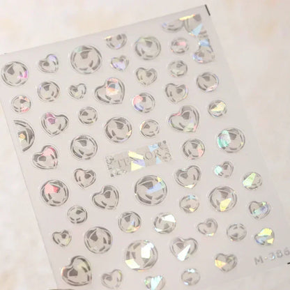 Shiny Gold Shell Starfish Conch Whale Sea Star Scallop Coral 5D Bowknot Adhesive Nail Art Sticker Summer Beach Manicure Decal