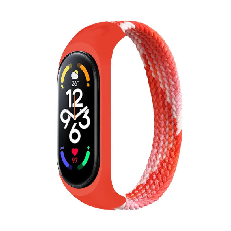 Bracelet for Xiaomi Mi band 6 7 Strap Nylon Braided SOLO LOOP pulseira bracelet Miband5 Wristband belt Mi band 5 4 3 6 correa