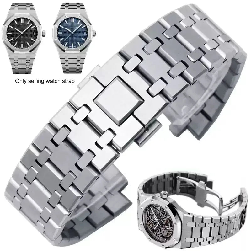 26mm  316L Stainless Steel Bracelet For AP 15400 Audemars Piguet Royal Oak GA2100 2110 Strap Men Watch Band