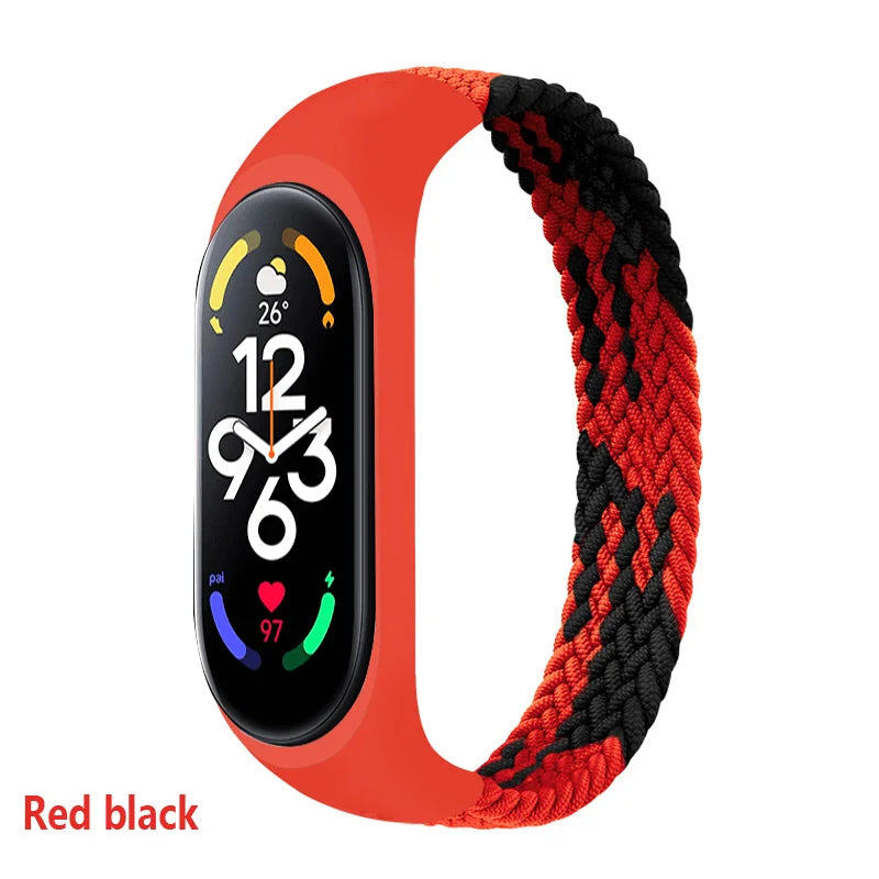 Bracelet for Xiaomi Mi band 6 7 Strap Nylon Braided SOLO LOOP pulseira bracelet Miband5 Wristband belt Mi band 5 4 3 6 correa