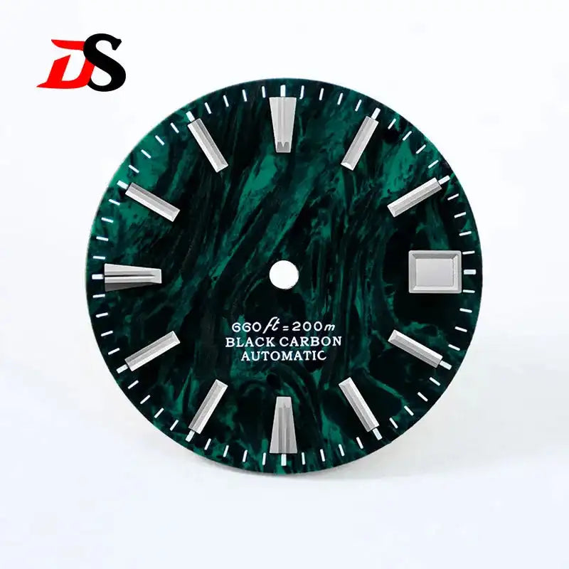 NH35 Dial 28.5mm Lava Carbon Fiber Dial GS MOD NH35 NH38 Movement No Lume Custom logo SKX007 Watch Modified Accessories