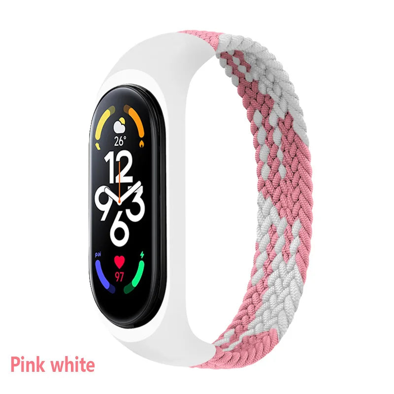 Bracelet for Xiaomi Mi band 6 7 Strap Nylon Braided SOLO LOOP pulseira bracelet Miband5 Wristband belt Mi band 5 4 3 6 correa